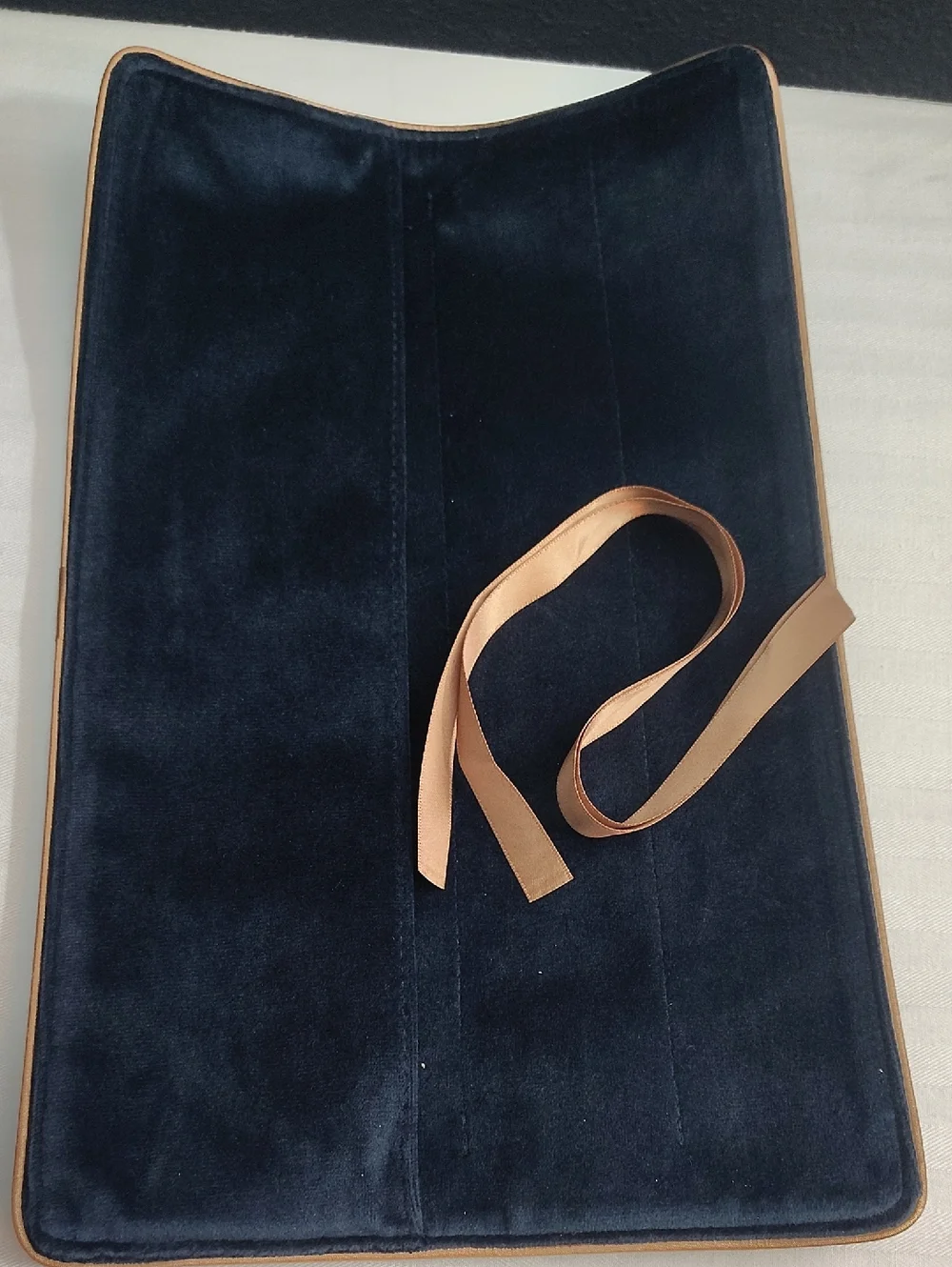 Travel Black Velvet Straightener Accessory Case Heat Resistant Rose Gold Text